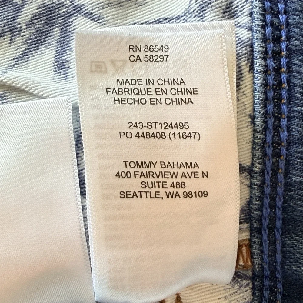 Tommy Bahama Indigo Palms‎ Jeans 40x32 Relaxed Straight Leg Blue Wash Denim